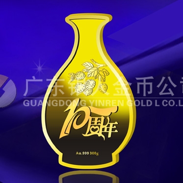 2014年5月：定制廣東友元國(guó)土公司定制金磚制作金錠訂作金條