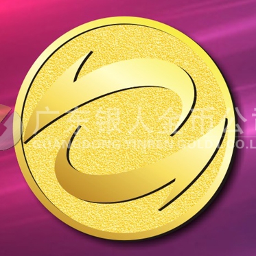 2015年3月定制　中經(jīng)萬(wàn)達(dá)千足金徽章制作、黃金徽章制作