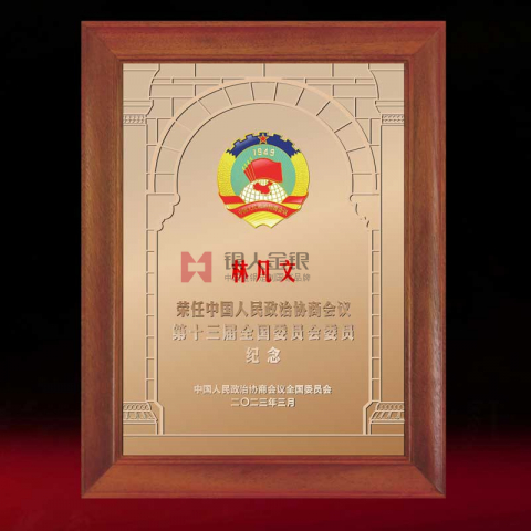 全國政協(xié)委員紀念牌設(shè)計定制