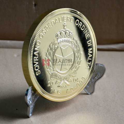 香港企業(yè)定制金幣金章金盤(pán)擺件