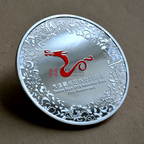 大連高新區(qū)定制銀章紀(jì)念章