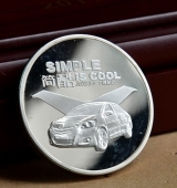 天津一汽豐田威馳下線純銀紀(jì)念章