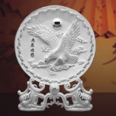 大展鴻圖純銀銀盤定做、訂制純銀紀念盤、訂做紀念銀盤