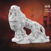 發(fā)財虎送財富桶純銀擺件