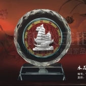 水晶鑲純銀一帆風順