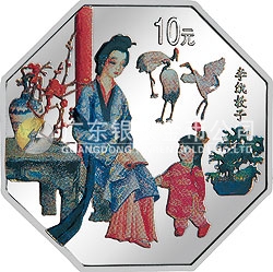 中國古典文學(xué)名著——《紅樓夢》彩色金銀紀(jì)念幣（第1組）1盎司八邊形彩色銀質(zhì)紀(jì)念幣