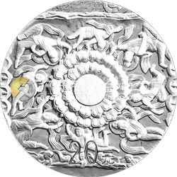 中國石窟藝術（云岡）金銀紀念幣2盎司圓形銀質(zhì)紀念幣