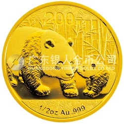 2011版熊貓金銀紀念幣1/2盎司圓形金質(zhì)紀念幣