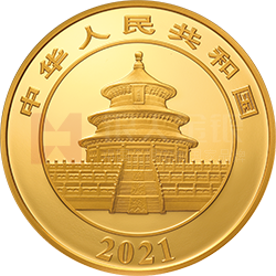 2021版熊貓金銀紀念幣100克圓形金質(zhì)紀念幣
