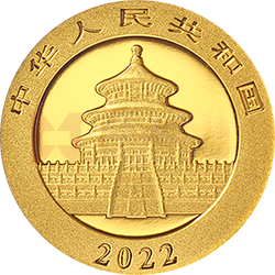 2022版熊貓貴金屬紀(jì)念幣1克圓形金質(zhì)紀(jì)念幣
