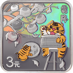 二十四節(jié)氣（光陰的故事）金銀紀念幣8克正方形銀質(zhì)紀念幣