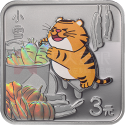 二十四節(jié)氣（光陰的故事）金銀紀念幣8克正方形銀質(zhì)紀念幣