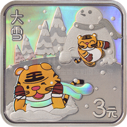 二十四節(jié)氣（光陰的故事）金銀紀念幣8克正方形銀質(zhì)紀念幣