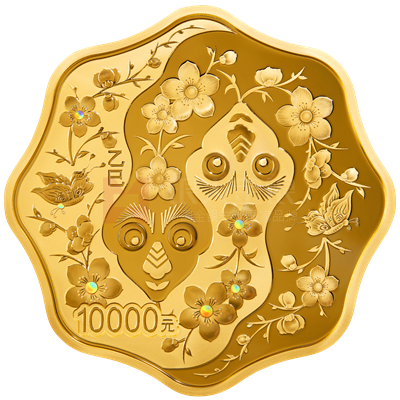 2025中國乙巳（蛇）年1公斤梅花形金質(zhì)紀念幣